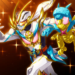 This is a pixiv picture whose title is プラチナガッチャード.
