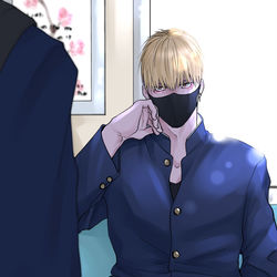 This is a pixiv picture whose title is 【鮫恋】あのシーンをカラーで.
