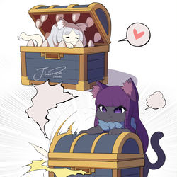 This is a pixiv picture whose title is 💢🐱💨.