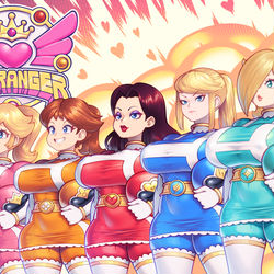 This is a pixiv picture whose title is Super Hentai HimeRanger!.