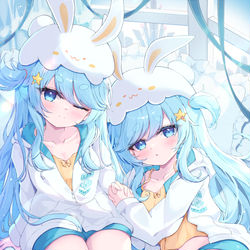 This is a pixiv picture whose title is 二アノア🐰.