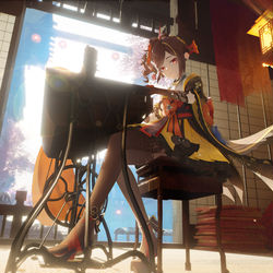 This is a pixiv picture whose title is 千织屋稻妻分店（bushi）.