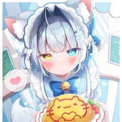This is a pixiv picture whose title is バイト初日こむぎちゃん.