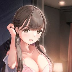 This is a pixiv picture whose title is 「そんな見ないでって。恥ずかしい……」.