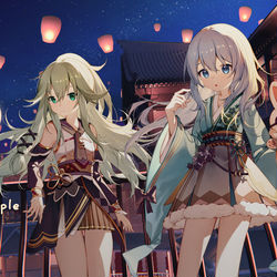 This is a pixiv picture whose title is 氷芽川四糸乃と鏡野七罪.