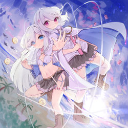 This is a pixiv picture whose title is 在拔作岛生活的百合姐妹该如何是好（大雾.
