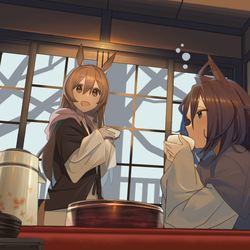 This is a pixiv picture whose title is 朝.