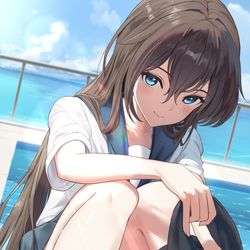 This is a pixiv picture whose title is 足、好き？.