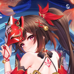 This is a pixiv picture whose title is 花火抱枕套.