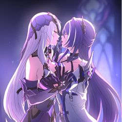 This is a pixiv picture whose title is Black Swan and Acheron.