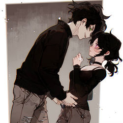 This is a pixiv picture whose title is 兄妹.
