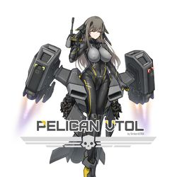 This is a pixiv picture whose title is 【Helldivers II】PELICAN VTOL 鹈鹕娘化.