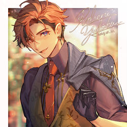 This is a pixiv picture whose title is 夕刻ロベルさん新衣装.