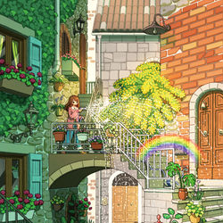 This is a pixiv picture whose title is 虹.