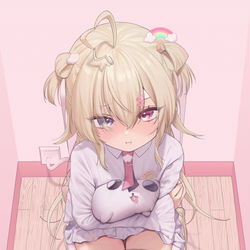 This is a pixiv picture whose title is 不准偷看美少女上廁所ˋ^ˊ.