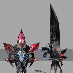 This is a pixiv picture whose title is サザンドラモチーフの武器（ポケモン）.