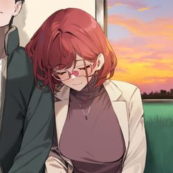 This is a pixiv picture whose title is 近視の姉＃152.