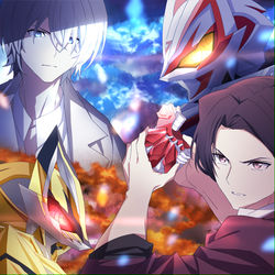 This is a pixiv picture whose title is ドゥームズギーツvsギーツⅨ.