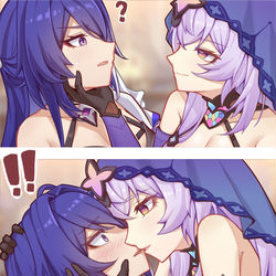 This is a pixiv picture whose title is 黄泉x黑天鹅.