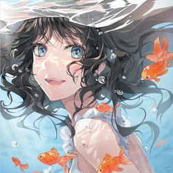 This is a pixiv picture whose title is Wave.