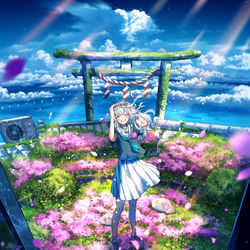 This is a pixiv picture whose title is 「そらごと」.