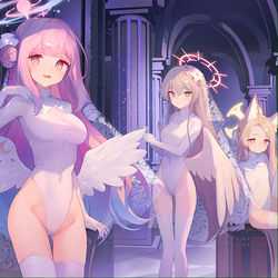 This is a pixiv picture whose title is 純白の覚悟.