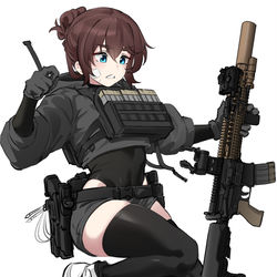 This is a pixiv picture whose title is MK18 with Lonerchan.