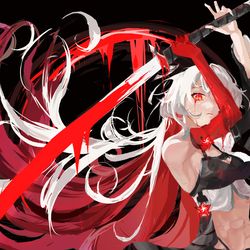 This is a pixiv picture whose title is 那一刀的重量.