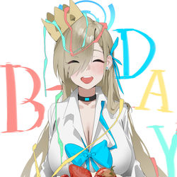 This is a pixiv picture whose title is 🎂Happy Birthday💙.
