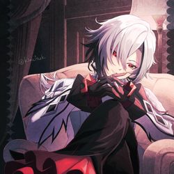 This is a pixiv picture whose title is 「秘密の話をしようか」.