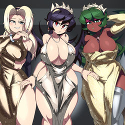 This is a pixiv picture whose title is Filia Filia & Fukua evening gown.