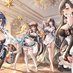 This is a pixiv picture whose title is 少女前线的女仆们 欢迎你回家！.