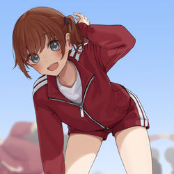 This is a pixiv picture whose title is 紺ハイソックス美脚な子.