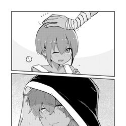 This is a pixiv picture whose title is もしも静謐が生前「毒の娘」になるずっと前に耀星と面識があったら.