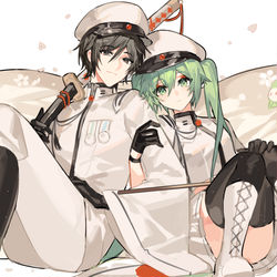 This is a pixiv picture whose title is 白い兄妹配布日おめでとう.