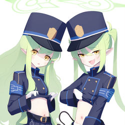 This is a pixiv picture whose title is おヘソで悦ぶ変態不審者さんはご乗車になれませーん！.