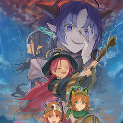 This is a pixiv picture whose title is The Legend of Momoi.