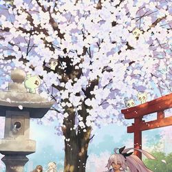 This is a pixiv picture whose title is お花見沖田さんズ2024.