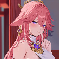 This is a pixiv picture whose title is 八重神子.