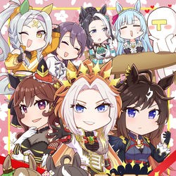 This is a pixiv picture whose title is 【新刊告知】ウマ娘新刊サンプル【プリステ35R】.