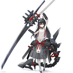 This is a pixiv picture whose title is 刀娘.