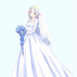 This is a pixiv picture whose title is 花嫁のフリーレン💐.