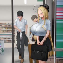 This is a pixiv picture whose title is 学校帰り学生アビーちゃん.