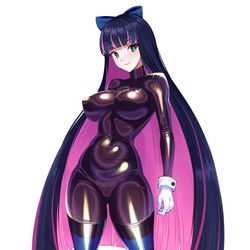 This is a pixiv picture whose title is ぬるぬるラバーなストッキングちゃん.