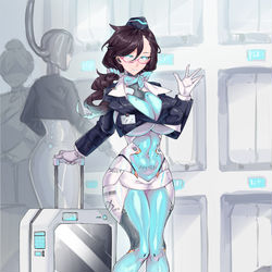 This is a pixiv picture whose title is 只是在运输同事，而已.