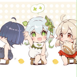This is a pixiv picture whose title is ひよこのしつけ🤔💭.