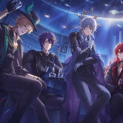 This is a pixiv picture whose title is One Night in Penacony.