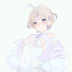 This is a pixiv picture whose title is 白バニーばんちょ.