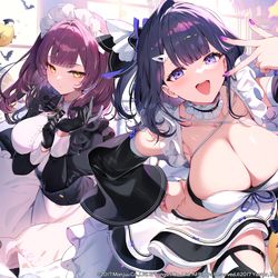 This is a pixiv picture whose title is 【告知】アズレン新実装キャラ記念イラスト🦇📸.