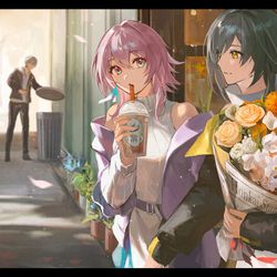 This is a pixiv picture whose title is 祝1周年.